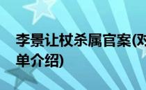 李景让杖杀属官案(对于李景让杖杀属官案简单介绍)