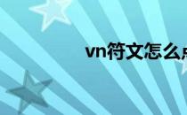 vn符文怎么点（vn符文）