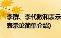 李群、李代数和表示论(对于李群、李代数和表示论简单介绍)