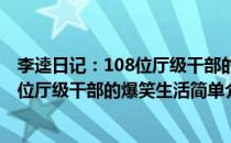 李逵日记：108位厅级干部的爆笑生活(对于李逵日记：108位厅级干部的爆笑生活简单介绍)