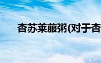 杏苏莱菔粥(对于杏苏莱菔粥简单介绍)