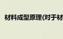 材料成型原理(对于材料成型原理简单介绍)