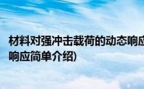 材料对强冲击载荷的动态响应(对于材料对强冲击载荷的动态响应简单介绍)