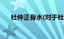 杜仲正骨水(对于杜仲正骨水简单介绍)