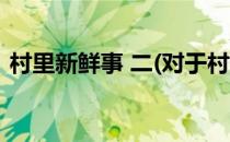 村里新鲜事 二(对于村里新鲜事 二简单介绍)