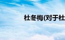 杜冬梅(对于杜冬梅简单介绍)