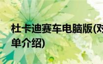 杜卡迪赛车电脑版(对于杜卡迪赛车电脑版简单介绍)