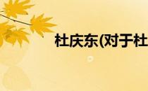 杜庆东(对于杜庆东简单介绍)