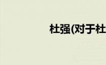 杜强(对于杜强简单介绍)