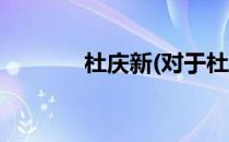 杜庆新(对于杜庆新简单介绍)
