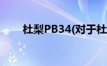 杜梨PB34(对于杜梨PB34简单介绍)