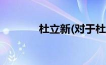 杜立新(对于杜立新简单介绍)