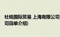 杜锐国际贸易 上海有限公司(对于杜锐国际贸易 上海有限公司简单介绍)