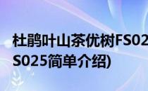 杜鹃叶山茶优树FS025(对于杜鹃叶山茶优树FS025简单介绍)