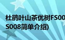 杜鹃叶山茶优树FS008(对于杜鹃叶山茶优树FS008简单介绍)