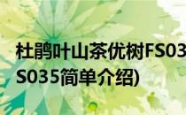 杜鹃叶山茶优树FS035(对于杜鹃叶山茶优树FS035简单介绍)