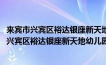 来宾市兴宾区裕达银座新天地幼儿园志愿服务队(对于来宾市兴宾区裕达银座新天地幼儿园志愿服务队简单介绍)