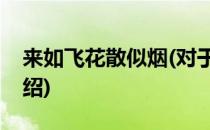 来如飞花散似烟(对于来如飞花散似烟简单介绍)