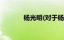 杨光明(对于杨光明简单介绍)