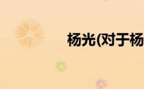 杨光(对于杨光简单介绍)