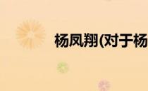 杨凤翔(对于杨凤翔简单介绍)