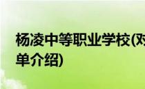 杨凌中等职业学校(对于杨凌中等职业学校简单介绍)