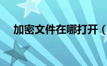 加密文件在哪打开（加密文件如何打开）