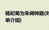 杨妃菊为朱阃帅题(对于杨妃菊为朱阃帅题简单介绍)