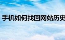 手机如何找回网站历史记录（手机寻回网站）