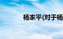 杨家平(对于杨家平简单介绍)