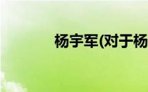 杨宇军(对于杨宇军简单介绍)