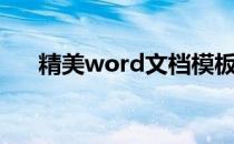 精美word文档模板（word文档模板）