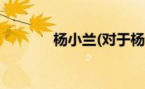 杨小兰(对于杨小兰简单介绍)
