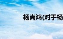 杨尚鸿(对于杨尚鸿简单介绍)