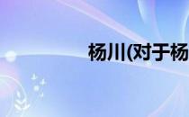 杨川(对于杨川简单介绍)