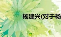杨建兴(对于杨建兴简单介绍)