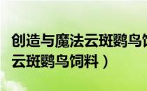 创造与魔法云斑鹦鸟饲料怎么做（创造与魔法云斑鹦鸟饲料）