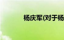 杨庆军(对于杨庆军简单介绍)