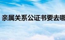 亲属关系公证书要去哪里办（亲属关系公证）