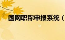 国网职称申报系统（职称网上申报系统）