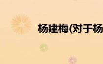 杨建梅(对于杨建梅简单介绍)