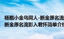 杨戬小金乌同人-断金原名流影入君怀(对于杨戬小金乌同人-断金原名流影入君怀简单介绍)