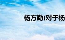 杨方勤(对于杨方勤简单介绍)