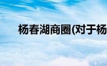 杨春湖商圈(对于杨春湖商圈简单介绍)
