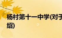杨村第十一中学(对于杨村第十一中学简单介绍)