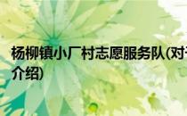 杨柳镇小厂村志愿服务队(对于杨柳镇小厂村志愿服务队简单介绍)