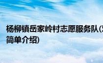 杨柳镇岳家岭村志愿服务队(对于杨柳镇岳家岭村志愿服务队简单介绍)