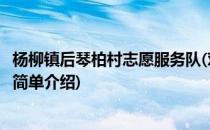 杨柳镇后琴柏村志愿服务队(对于杨柳镇后琴柏村志愿服务队简单介绍)