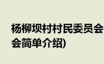 杨柳坝村村民委员会(对于杨柳坝村村民委员会简单介绍)