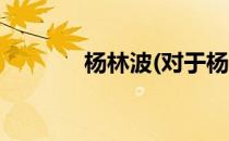 杨林波(对于杨林波简单介绍)